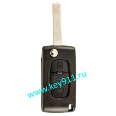 Выкидной ключ для Пежо 407 (Peugeot 407) | VA2 | PCF7941 | 434MHz | 3 кнопки