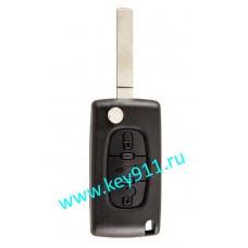 Корпус выкидного ключа Пежо (Peugeot) | VA2 | 3 кнопки