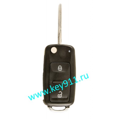 Корпус выкидного ключа Фольксваген (Volkswagen) | HU66 | 2 кнопки |нового образца